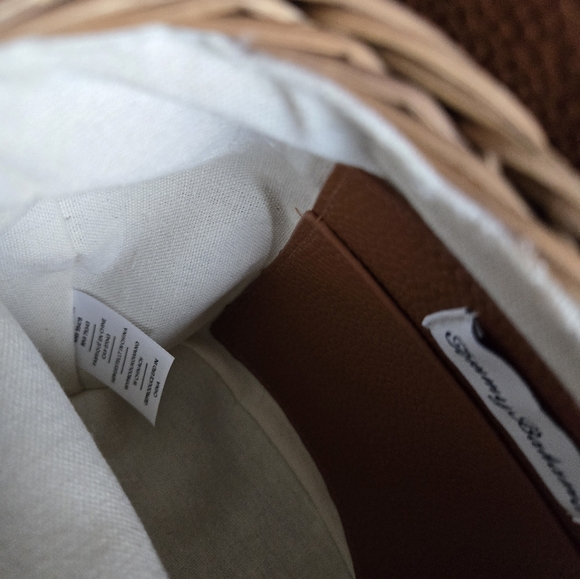 New Tommy Bahama Bag Rattan Brown Tan Crossbody Strap Handbag Purse Convertible - Picture 13 of 15